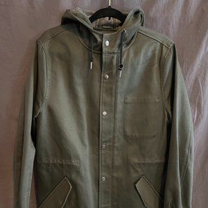 Topman olive green military inspired parka jacket